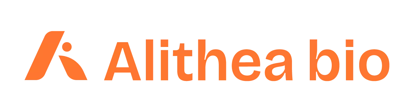 Alithea Bio horizontal logo orange