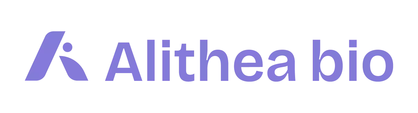 Alithea Bio horizontal logo violet